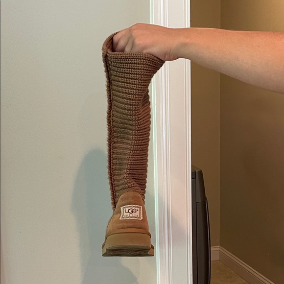 UGG Chestnut Knit Tall Boots - worn once, like new - Picture 2 of 5